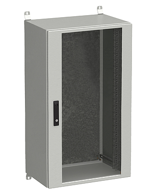 Produkt RozvadeÄ nÃ¡stÄnnÃ½ venkovnÃ­ LC-20 24U 600x400 prosklenÃ© dveÅe 3bodovÃ½ zÃ¡mek LC-20-24U-64-12-G - Solarix - VenkovnÃ­ s vyÅ¡Å¡Ã­m IP