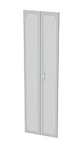 Produkt Dveře plechové s perforací LC-50, 42U, šířky 600, dvoukřídlé RAL7035, 1-b zámek - Solarix - Příslušenství
