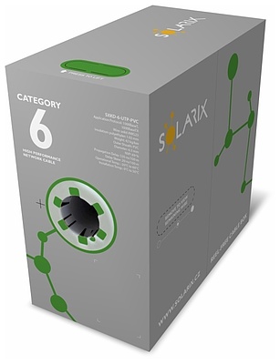 Produkt Instalační kabel Solarix CAT6 UTP PVC E<sub>ca</sub> 305m/box SXKD-6-UTP-PVC - Solarix - Kabely drát