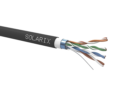 Produkt Instalační kabel Solarix CAT5E FTP PVC+PE F<sub>ca</sub> dvojitý plášť 305m/cívka SXKD-5E-FTP-PVC+PE - Solarix - Kabely drát