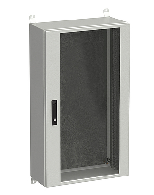 Produkt RozvadeÄ nÃ¡stÄnnÃ½ venkovnÃ­ LC-20 24U 600x300 prosklenÃ© dveÅe 3bodovÃ½ zÃ¡mek LC-20-24U-63-12-G - Solarix - VenkovnÃ­ s vyÅ¡Å¡Ã­m IP