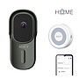 Produkt iGET HOME Doorbell DS1 Anthracite + iGET CHIME CHS1 White - Inteligentní bateriový videozvonek v setu s reproduktorem  - iGET - Chytrá domácnost