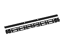 Produkt Vertikální vyvazovací žlab 42U kovový s krytem, BK, VVZ-K-42-B  - Solarix - Příslušenství