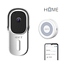 Produkt iGET HOME Doorbell DS1 White + iGET CHIME CHS1 White - Inteligentní bateriový videozvonek v setu s reproduktorem  - iGET - Chytrá domácnost