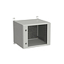 Produkt Rozvadeč nástěnný venkovní LC-20 9U 600x500 prosklené dveře 2x1bodový zámek LC-20-9U-65-11-G - Solarix - Venkovní s vyšším IP