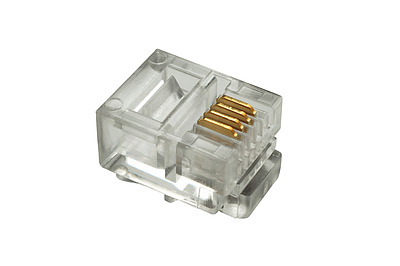 Produkt Konektor RJ11 CAT3 UTP 6p4c nestÃ­nÄnÃ½ nesklÃ¡danÃ½ na licnu KRJ11/100 - Solarix - Konektory