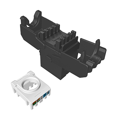 Produkt Samořezný keystone Solarix CAT6 UTP SXKJ-6-UTP-RAL-SA, RAL FIT moduly, SECURE CAP, Component Level a 4PPoE certifikace - Solarix - Keystony