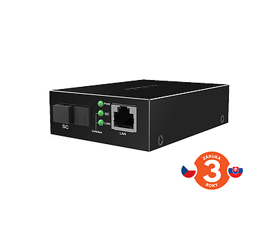 Produkt Tenda TFC300B Gigabit Media Converter WDM, SM, Tx 1310nm, Rx 1550nm,1x SC, 1x GLAN - Tenda - Konvertory
