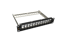 Produkt 10" modulární neosazený patch panel Solarix 12 portů 1U SX12M-0-STP-BK-UNI-N-10 - Solarix - Patch panely