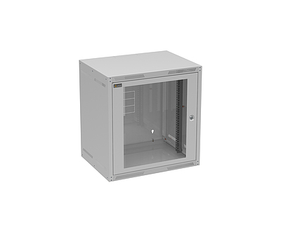 Produkt RozvadÄÄ nÃ¡stÄnnÃ½ GrandN 12U 450mm, dveÅe sklo, RAL 7035, GrandN-12U-645-11-G - Solarix - NÃ¡stÄnnÃ© 19"