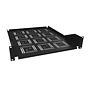 Produkt Police 19" 2U 550mm ukládací plato BK úchyt na přední lišty UP-25-B - Solarix - 19" příslušenství