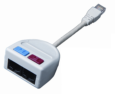 Produkt Rozdvojka poÄÃ­taÄ/poÄÃ­taÄ 2 x RJ45 UTP T-MOD 3-U5 - Solarix - Rozdvojky