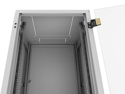 Produkt Rozvaděč LC-50 42U, 600x800 RAL 7035, skleněné dveře - Solarix - Stojanové 19"