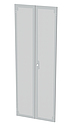 Produkt Dveře plechové s perforací LC-50, 45U, šířky 800, dvoukřídlé RAL7035, 1-b zámek - Solarix - Příslušenství