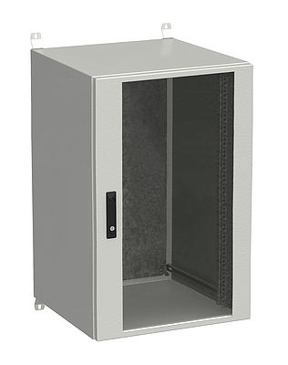 Produkt RozvadeÄ nÃ¡stÄnnÃ½ venkovnÃ­ LC-20 21U 600x600 prosklenÃ© dveÅe 3bodovÃ½ zÃ¡mek LC-20-21U-66-12-G - Solarix - VenkovnÃ­ s vyÅ¡Å¡Ã­m IP