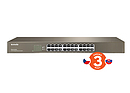 Produkt Tenda TEG1024G 24-port Gigabit Ethernet Switch, 10/100/1000 Mbps, Fanless, Rackmount - Tenda - Switche