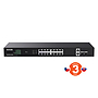 Produkt Tenda TEG1120P-16-250W (16xPoE 802.3af/at 10/100/1000Mbps, Uplink 2xRJ45 + 2xSFP) PoE budget 230W - Tenda - Switche