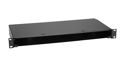 Produkt OptickÃ¡ vana s vÃ½suvnou policÃ­ uzavÃ­ratelnÃ¡ klapkami 1U BK FOS2-1U-B - Solarix - OptickÃ© vany a Äela