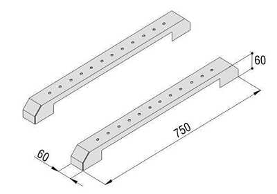 Produkt Sada soklů k výstavnímu rámu, RAL 7035 šedý (2ks) VR-SOK-G - Solarix - Otevřené rámy 19"