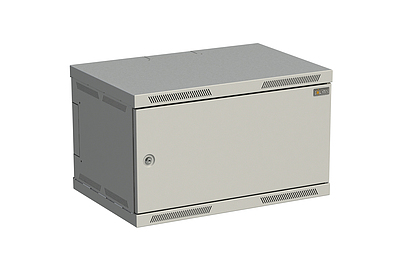 Produkt RozvadÄÄ nÃ¡stÄnnÃ½ SENSA 6U 400mm, dveÅe plech, RAL 7035, SENSA-6U-64-21-G - Solarix - NÃ¡stÄnnÃ© 19"