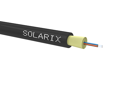 Produkt DROP1000 kabel Solarix 04vl 9/125 3,0mm LSOH E<sub>ca</sub>  černý 1000m SXKO-DROP-4-OS-LSOH - Solarix - Kabel optický
