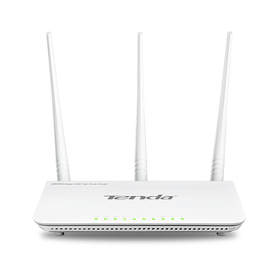 Produkt Tenda F3 (F303) Wireless-N Router 802.11b/g/n, 300Mbps, 1x WAN, 3x LAN, 3x Ext. Ant. - Tenda - Wi-Fi routery