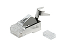 Produkt Konektor RJ45 CAT6 STP 8p8c stíněný skládaný na drát KRJS45/6SLD - Solarix - Konektory