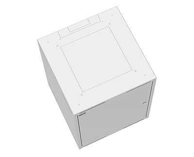 Produkt Rozvaděč nástěnný GrandN 16U 600mm, dveře plech, RAL 7035, GrandN-16U-66-21-G - Solarix - Nástěnné 19"