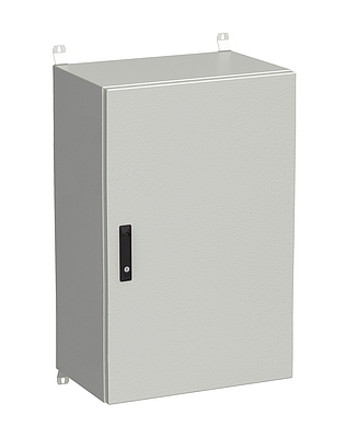 Produkt RozvadeÄ nÃ¡stÄnnÃ½ venkovnÃ­ LC-20 21U 600x400 plechovÃ© dveÅe 3bodovÃ½ zÃ¡mek LC-20-21U-64-22-G - Solarix - VenkovnÃ­ s vyÅ¡Å¡Ã­m IP