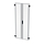 Produkt Dveře plechové s perforací LC-50, 42U, šířky 800 dvoukřídlé RAL7035 3bodový zámek - Solarix - Příslušenství