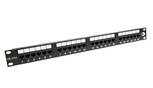 Produkt 19" patch panel Solarix 24 x RJ45 CAT6 UTP 350 MHz černý 1U SX24-6-UTP-BK - Solarix - Patch panely