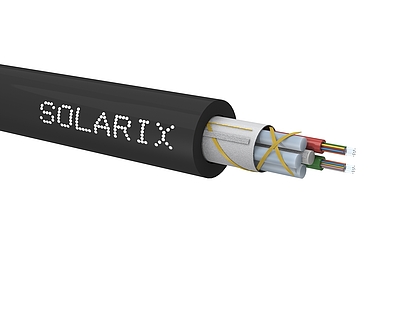 Produkt Venkovní kabel ADSS 4KN Solarix 48vl 9/125 HDPE F<sub>ca</sub> černý SXKO-ADSS-4KN-48-OS-HDPE - Solarix - Kabel optický