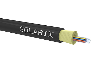 Produkt DROP1000 kabel Solarix 16vl 9/125 3,6mm LSOH E<sub>ca</sub> černý 1000m SXKO-DROP-16-OS-LSOH - Solarix - Kabel optický