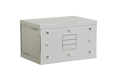 Produkt Rozvaděč nástěnný SENSA 6U 400mm, dveře sklo, RAL 7035, SENSA-6U-64-11-G - Solarix - Nástěnné 19"