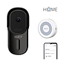 Produkt iGET HOME Doorbell DS1 Black + iGET CHIME CHS1 White - Inteligentní bateriový videozvonek v setu s reproduktorem  - iGET - Chytrá domácnost