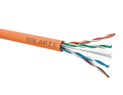 Produkt Instalační kabel Solarix CAT6 UTP LSOHFR B2<sub>ca</sub>-s1,d1,a1 450 MHz 500m SXKD-6-UTP-LSOHFR-B2ca - Solarix - Kabely drát