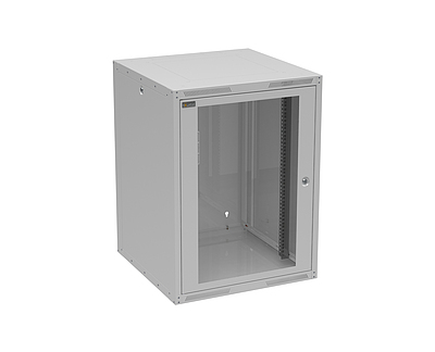 Produkt RozvadÄÄ nÃ¡stÄnnÃ½ GrandN DUO 16U 600mm, dveÅe sklo, RAL 7035, GrandND-16U-66-11-G - Solarix - NÃ¡stÄnnÃ© 19"