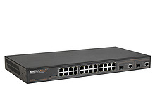 Produkt 065-7727S Signamax advanced management switch 24x 10/100BaseT/Tx, 2xCombo - Signamax - Switche