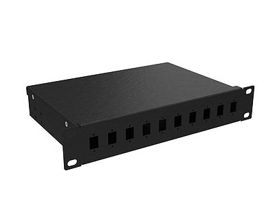 Produkt Vana optickÃ¡ 10" 1U BK vÄetnÄ Äela SC 10 portÅ¯ simplex FO-10-1-10SCS-B - Solarix - OptickÃ© vany a Äela