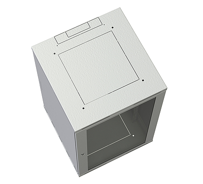 Produkt Rozvaděč nástěnný SENSA 9U 600mm, dveře plech, RAL 7035, SENSA-9U-66-21-G - Solarix - Nástěnné 19"