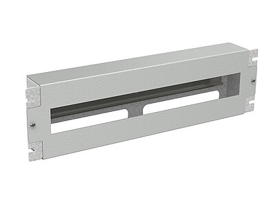 Produkt Instalační panel 3U s DIN lištou do 19" rozvaděče, RAL 7035, RAIL-3U-DIN - Solarix - 19" příslušenství