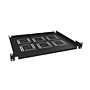 Produkt Police 19" 1U 350mm ukládací plato BK úchyt na přední lišty UP-03-B - Solarix - 19" příslušenství
