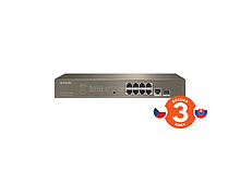 Produkt Tenda TEG5310P-8-150W L3 Managed PoE AT Switch, 8x PoE af/at 1 Gb/s, 1x SFP, 1x RJ45 - Tenda - Switche