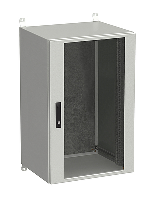 Produkt RozvadeÄ nÃ¡stÄnnÃ½ venkovnÃ­ LC-20 21U 600x500 prosklenÃ© dveÅe 3bodovÃ½ zÃ¡mek LC-20-21U-65-12-G - Solarix - VenkovnÃ­ s vyÅ¡Å¡Ã­m IP