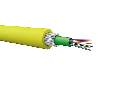 Produkt Univerzální kabel CLT DRAKA 4vl 9/125 LSOHFR B2<sub>ca</sub>-s1a,d1,a1 OS2 A1 3.0kN žlutý - Draka - Kabel optický