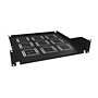Produkt Police 19" 2U 450mm ukládací plato BK úchyt na přední lišty UP-24-B - Solarix - 19" příslušenství