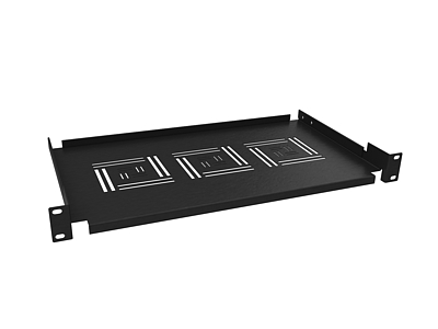 Produkt Police 19" 1U 250mm uklÃ¡dacÃ­ plato BK Ãºchyt na pÅednÃ­ liÅ¡ty UP-02-B - Solarix - 19" pÅÃ­sluÅ¡enstvÃ­