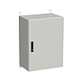 Produkt Rozvadeč nástěnný venkovní LC-20 18U 600x400 plechové dveře 3bodový zámek LC-20-18U-64-22-G - Solarix - Venkovní s vyšším IP