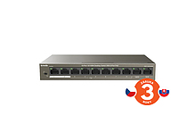 Produkt Tenda TEF1110P-8-63W 10xRJ45 Switch(8xPoE 802.3af/at 10/100Mbps + 2x Uplink),58W - Tenda - Switche