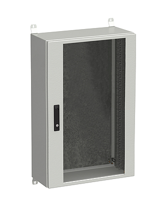 Produkt RozvadeÄ nÃ¡stÄnnÃ½ venkovnÃ­ LC-20 21U 600x300 prosklenÃ© dveÅe 3bodovÃ½ zÃ¡mek LC-20-21U-63-12-G - Solarix - VenkovnÃ­ s vyÅ¡Å¡Ã­m IP